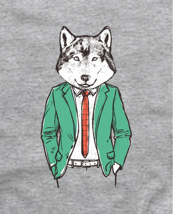 Hipster wolf